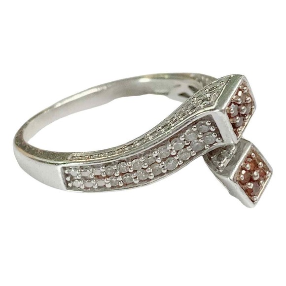 Bypass Sterling Silver Ring Sz 7.5